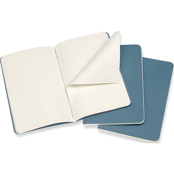 Σημειωματάριο Moleskine Cahier Plain Pocket Μπλε (3 Τεμάχια) image 1