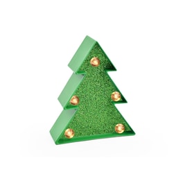 Χριστουγεννιάτικο Διακοσμητικό Φωτάκι Mini Letter Light Tree With Glitters