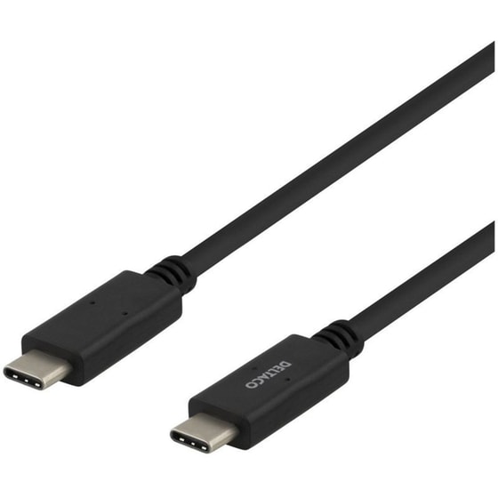 Καλώδιο Φόρτισης Deltaco USBC-2002M USB-C 2m - Μαύρο image 0