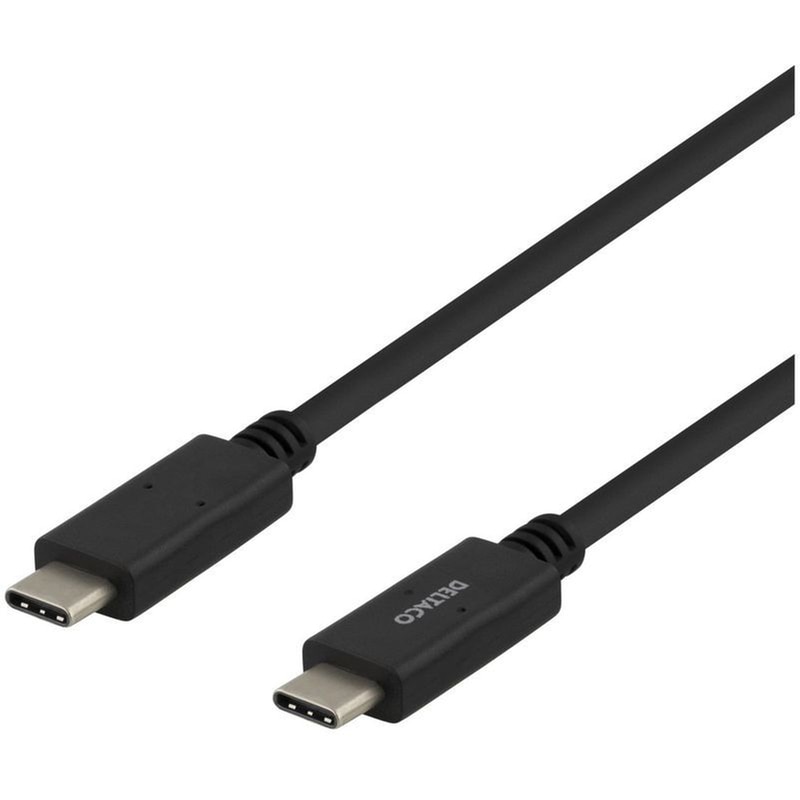 DELTACO Καλώδιο Φόρτισης Deltaco USBC-2002M USB-C 2m - Μαύρο