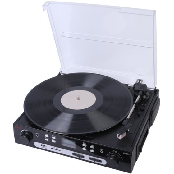 Πικάπ Akai ATT-15C με Ενσωματωμένα Ηχεία και Bluetooth/USB/Κάρτα SD/Ραδιόφωνο FM/AUX - Μαύρο image 5