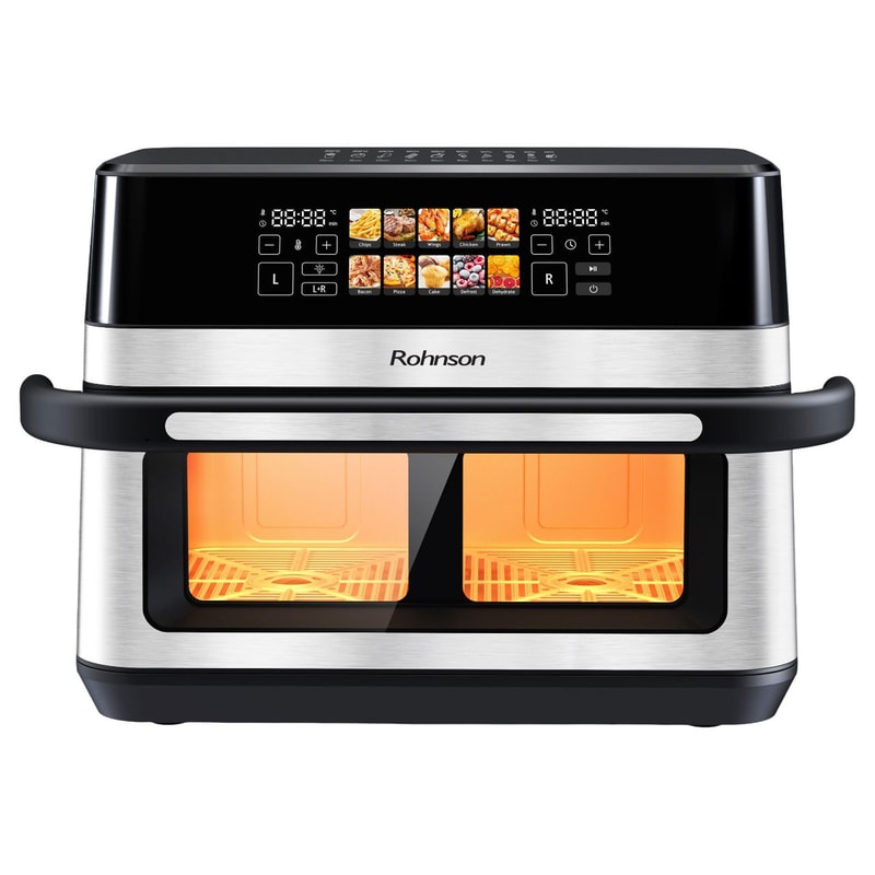 ROHNSON R-2882 με Αποσπώμενο Κάδο 2200 W 12 L Μαύρο Φριτέζα Αέρος