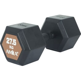Βαράκι Εξάγωνο 27.5 kg Amila Original Rubber H 90598 από Ατσάλι Q235 - Μαύρο