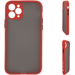Θήκη Apple iPhone 11 Pro - Sonique Color Button Bumper Clear - Κόκκινο