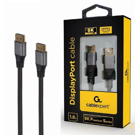Καλώδιο Βίντεο Cablexpert DisplayPort 8K Premium Series 1.8m - Μαύρο image 0