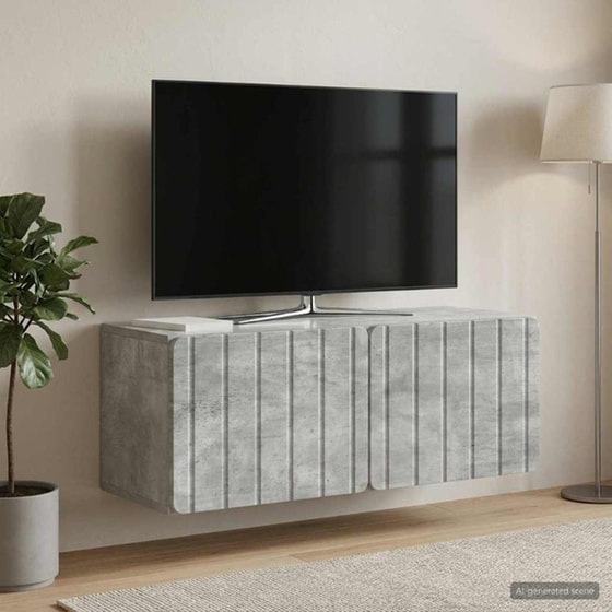Επιτοίχιο Έπιπλο Τηλεόρασης VidaXL 78.5x31x30 cm - Γκρι image 2