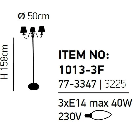 Φωτιστικό Δαπέδου Homelighting από Μέταλλο/Ύφασμα 50x50x158 cm - Λευκό image 1