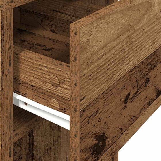 Βάση Πύργου Υπολογιστή VidaXL με Συρτάρι 30x44x74 cm - Όψη Παλαιού Ξύλου image 5