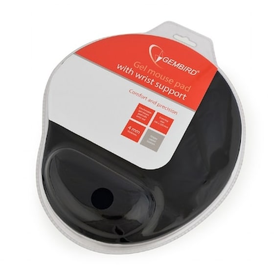 Gembird Gel Mouse Pad 260mm με Στήριγμα καρπού Μαύρο image 1