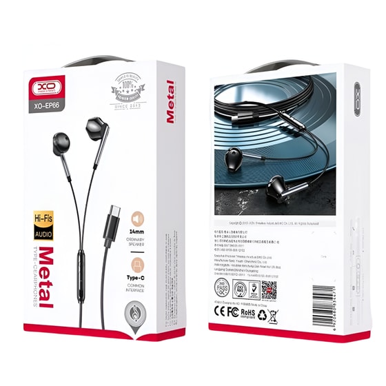 Ακουστικά Handsfree XO Crescent EP66 USB-C - Λευκά image 2