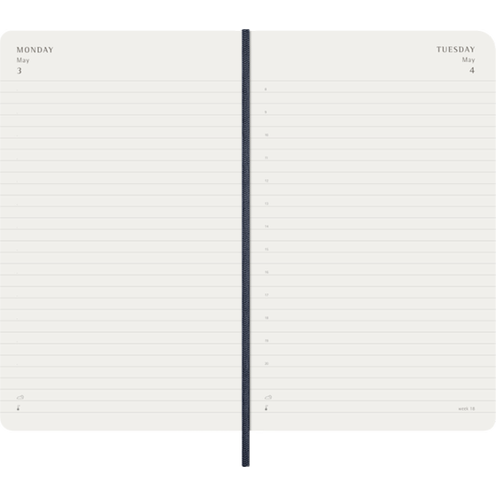 Ημερολόγιο Ημερήσιο 2027 Moleskine 12M L Soft Cover Μπλε image 1