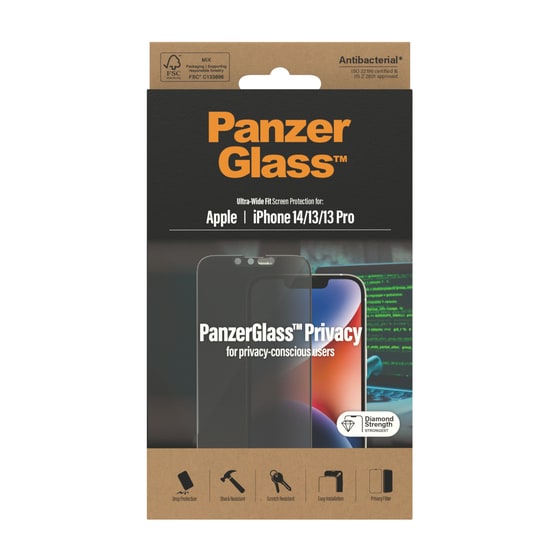 Προστατευτικό οθόνης Apple iPhone 14/iPhone 13 Pro/iPhone 13 - PanzerGlass Privacy Glass image 4