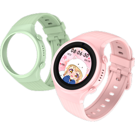 Smartwatch Kiddoboo x Lagenio WatchMe 4G K5 - Pink + Mint Strap