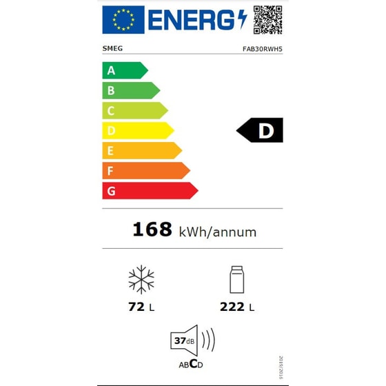 SMEG FAB30RWH5 294 Lt Λευκό Δίπορτο Ψυγείο image 9