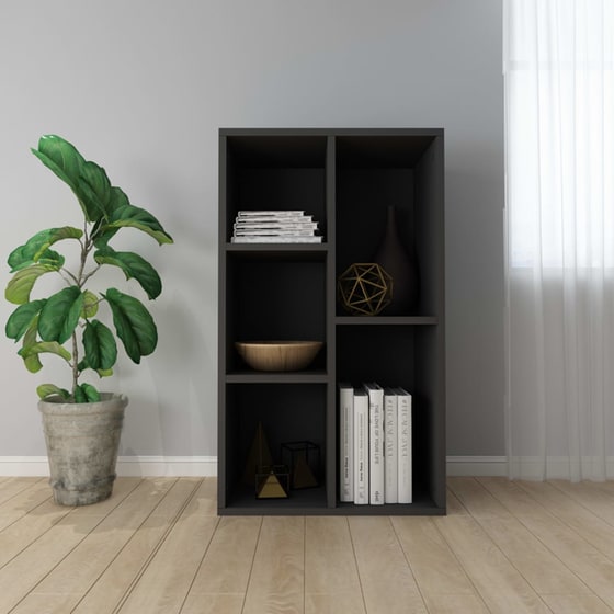 Βιβλιοθήκη VidaXL από Μοριοσανίδα 50x25x80 cm - Μαύρο image 1