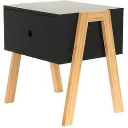 Κομοδίνο με Συρτάρι Home Deco Factory από Mdf Hd3727 44x35x45.3 cm - Μαύρο