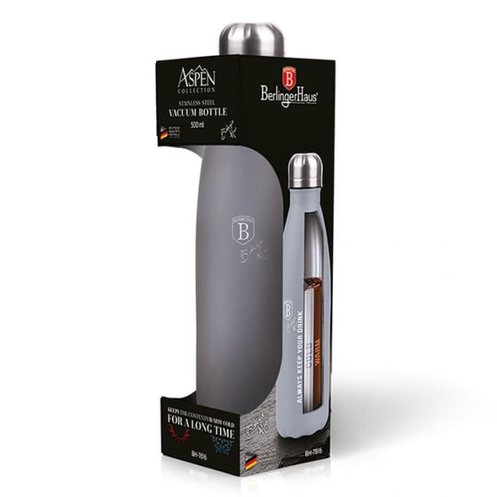 Μπουκάλι Θερμός Berlinger Haus Aspen Collection Ανοξείδωτο Γκρι 500ml image 2