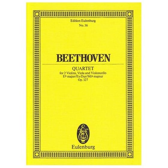 Βιβλίο Για Σύνολα Editions Eulenburg Beethoven - Quartet In Eb Minor Op.127 [pocket Score] image 1