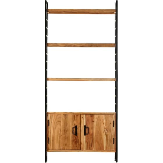 Βιβλιοθήκη VidaXL Μεταλλική με 2 Πόρτες 80x180 cm - Καφέ image 1