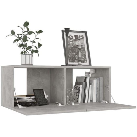 Έπιπλο Τηλεόρασης VidaXL από Μοριοσανίδα 80x30x30cm - Γκρι image 1