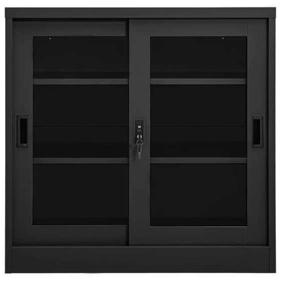 Ντουλάπι Γραφείου VidaXL από Ατσάλι 90x40x90 cm  - Μαύρο image 2