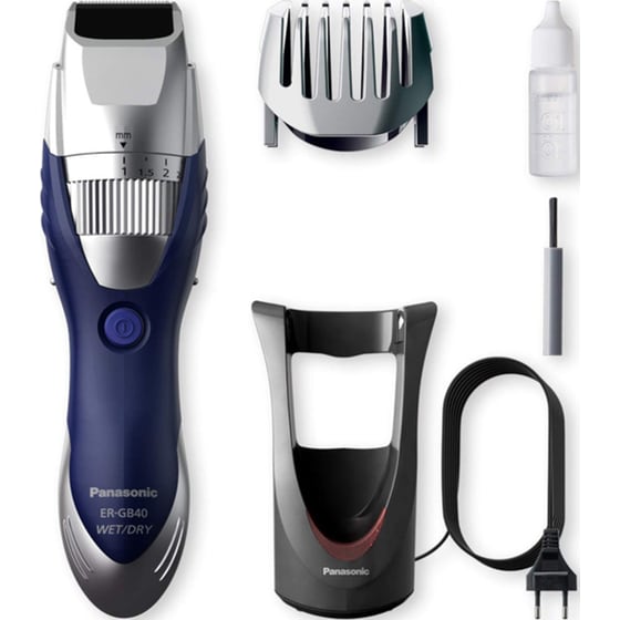Trimmer PANASONIC ER-GB40 Επαναφορτιζόμενο για Γένια και Μαλλιά Ασημί image 1