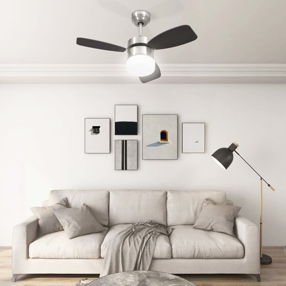 vidaXL 39W 76cm με Φως και Τηλεχειριστήριο Ανεμιστήρας Οροφής image 3