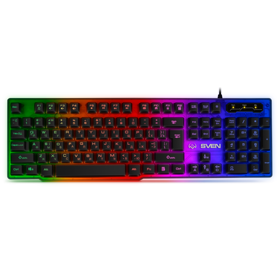 Gaming Set Sven KB-G8500 Gaming Ενσύρματο Πληκτρολόγιο Μεμβράνης RGB (US) + Sven RX-270W Gaming Ασύρματο Ποντίκι - Black image 1