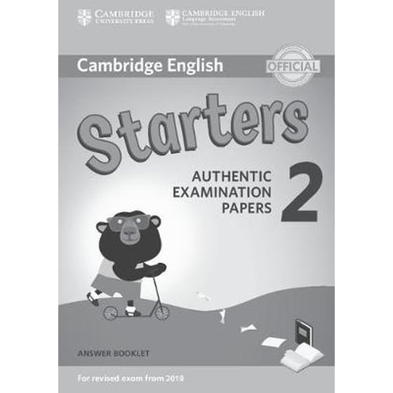 Cambridge English Young Learners 2 for Revised Exam from 2018 Starters Answer Booklet image 0