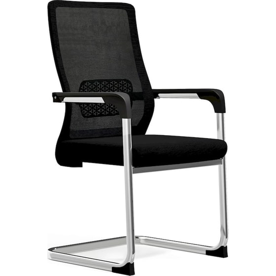 Καρέκλες Επισκέπτη ArteLibre Nami από Ύφασμα Mesh Σετ 6 Τμχ - Μαύρη image 0