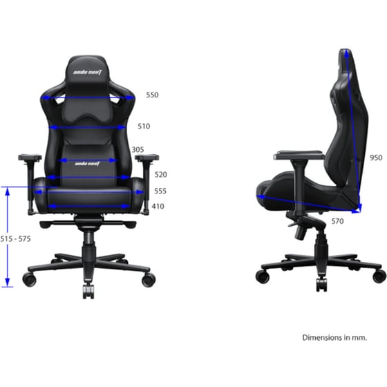 Καρέκλα Gaming Anda Seat Dark Knight Pro XL από Τεχνητό Δέρμα - Μαύρη image 2