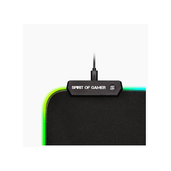 Spirit of Gamer RGB Gaming Mouse Pad 300mm με RGB Φωτισμό Μαύρο image 3