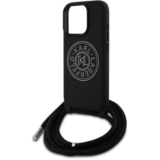 Θήκη Apple iphone 16 Pro Max - Karl Lagerfeld 3D Round Logo Crossbody - Μαύρο image 4
