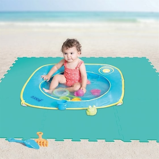 Δάπεδο Ασφαλείας για Βρεφικό Παιχνίδι Ludi  90021 145.7x145.7x0.5 cm - Τιρκουάζ image 1
