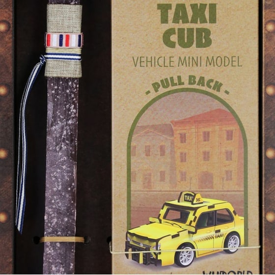 Λαμπάδα&nbsp;Synchronia&nbsp;Μοντέλο&nbsp;Ξύλινο&nbsp;Pull&nbsp;Back&nbsp;Taxi image 1