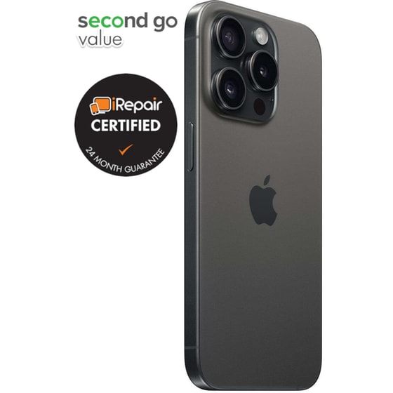Μεταχειρισμένο Apple iPhone 15 Pro Max 256GB Black Titanium second go value Certified by iRepair image 2