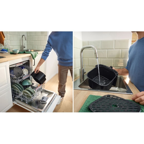 BOSCH Serie 4 MAFS2462B με Αποσπώμενο Κάδο 2050 W 6.1 L Μαύρο Φριτέζα Αέρος image 3