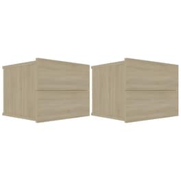 Κομοδίνο Vidaxl Από Μοριοσανίδα 2τμχ 40x30x30 cm - Sonoma Δρύς