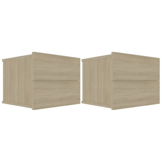 Κομοδίνο Vidaxl Από Μοριοσανίδα 2τμχ 40x30x30 cm - Sonoma Δρύς image 0