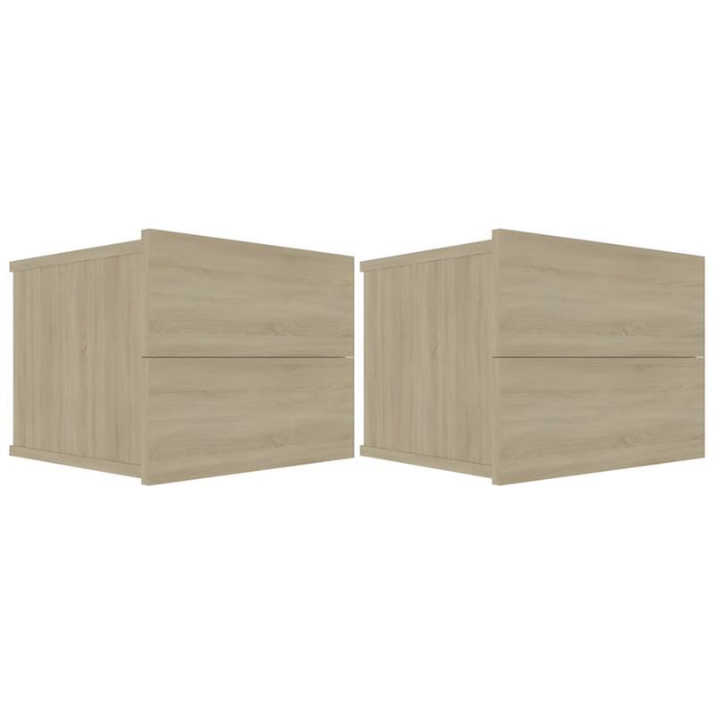 Κομοδίνο Vidaxl Από Μοριοσανίδα 2τμχ 40x30x30 cm - Sonoma Δρύς VIDAXL