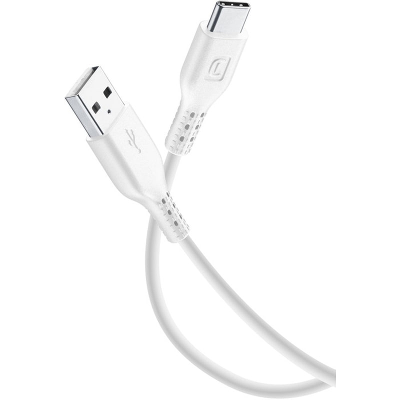 Καλώδιο δεδομένων Cellular Line Power Usb to Usb-C 0.6m - White