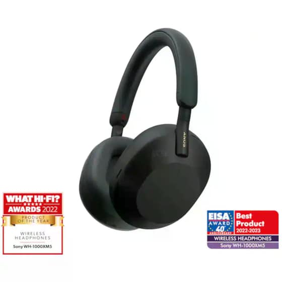 Sony WH-1000XM5 Premium Noise Cancelling Wireless Over Ear Headphones - Black image 0