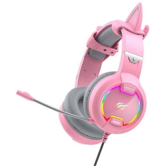 Havit H2233D  Gaming Ενσύρματα Ακουστικά 3.5mm - Ροζ image 2
