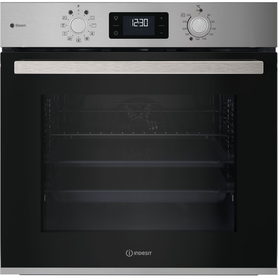 INDESIT IO K58HSU1 X 71 Lt Inox Εντοιχιζόμενος Φούρνος Άνω Πάγκου image 0