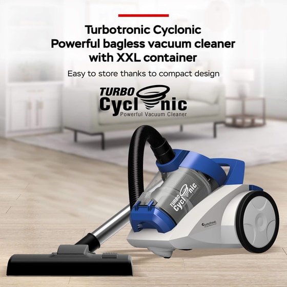 TURBOTRONIC TT-CV04 1400 W με Κάδο 4 L Ασημί/Μπλε Ηλεκτρική Σκούπα image 6