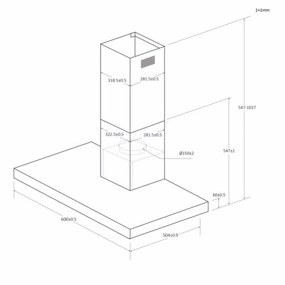 HAIER HATS6CBS4BWIFI 60 cm Μαύρο Καμινάδα - Τζάκι Απορροφητήρας image 6