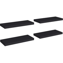Ράφια Τοίχου VidaXL από MDF 60x23.5x3.8 cm 4 Τμχ - Μαύρο