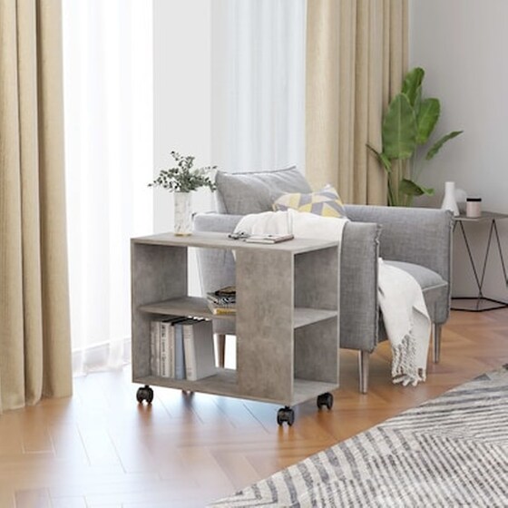 Τραπεζάκι Σαλονιού VidaXL από Επεξεργασμένο Ξύλο 70x35x55cm - Γκρι image 1