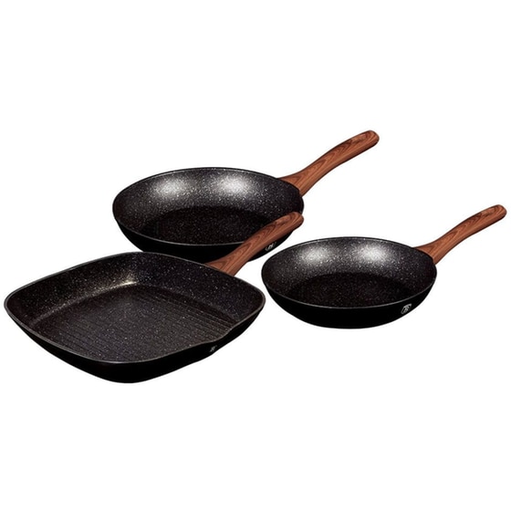 Σετ Τηγάνια BERLINGER HAUS BH-7101 3 τμχ Μαύρο image 0