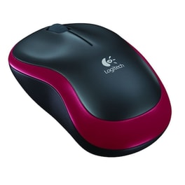Logitech M185 Ασύρματο Mini Ποντίκι Μαύρο/Κόκκινο